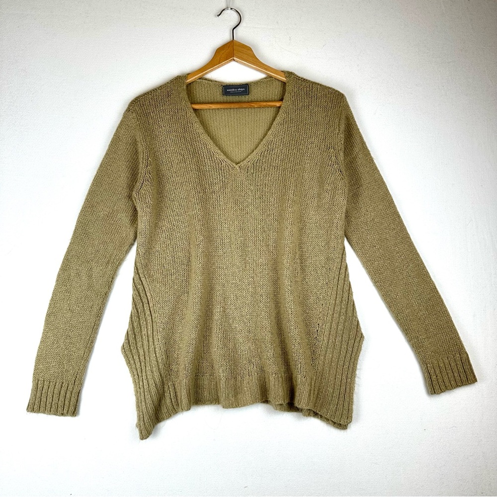 Wooden Ships V-Neck Pullover Sweater Office